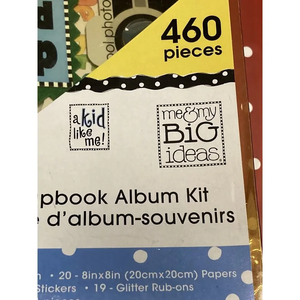 Me & My Big Ideas School Days 8x8 Scrapbook Photo Album Kit ~ 480 Pieces‎